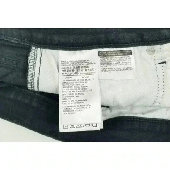 Levi's 27X30 Womens Curvy Skinny Black Denim Jeans Black Logo Tag Red Pocket Tag - Picture 11 of 12